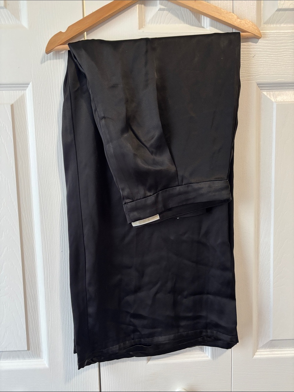 MICHAEL Michael Kors Black Satin Wide-Leg Pant - Picture 3 of 4